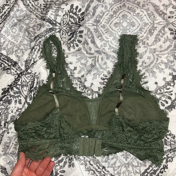 Aerie Lace Bralette in Forest Green - Picture 4 of 9